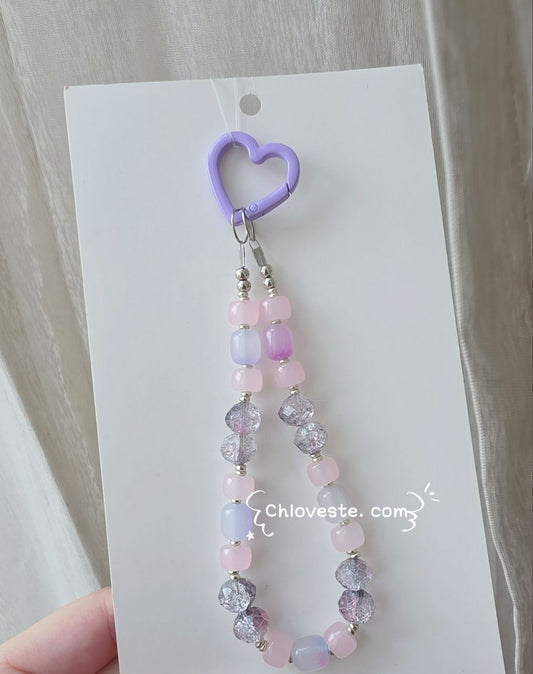 SHW phone strap ( purple + pink theme )