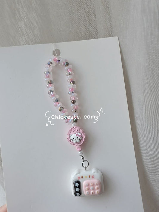 Hello kitty phone keychain
