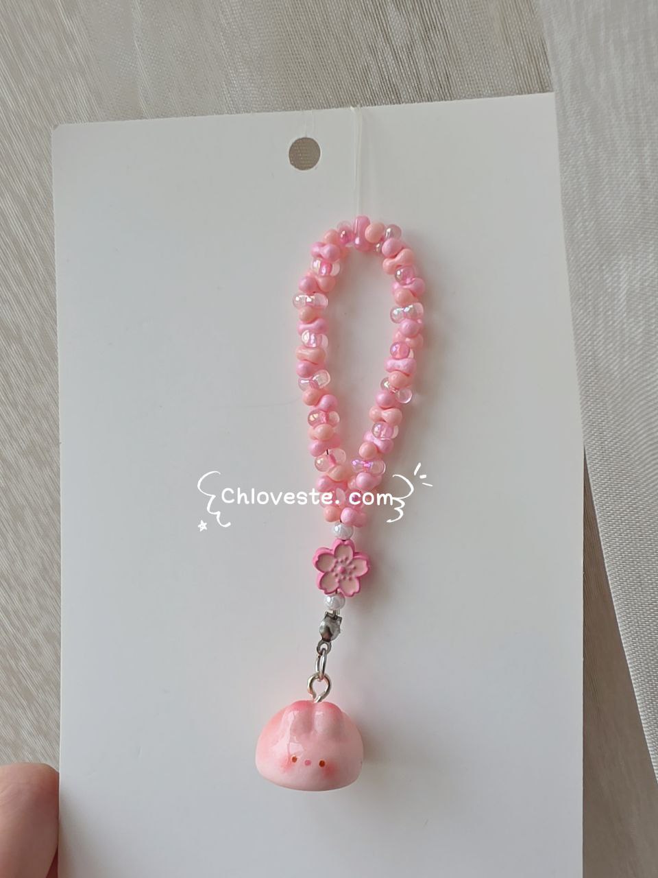 Bunny bun keychain