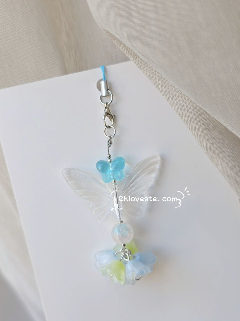 SHW butterfly flower keychain