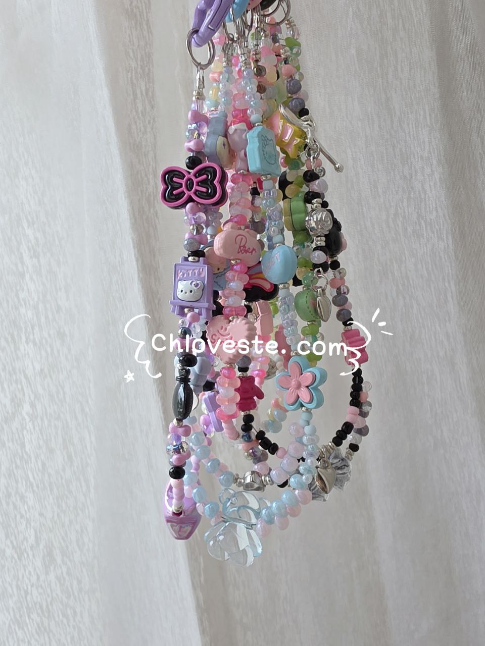 Thin metal beads phone straps