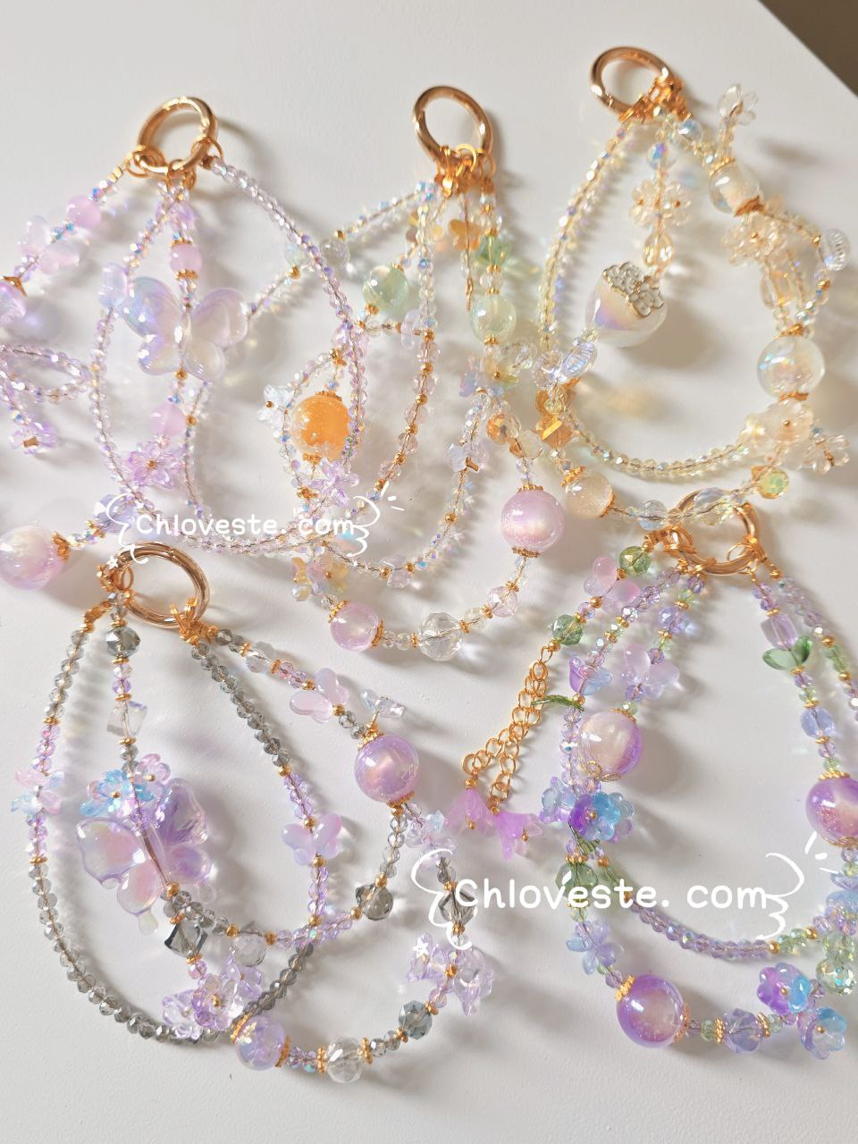 Gold hardware phone strap