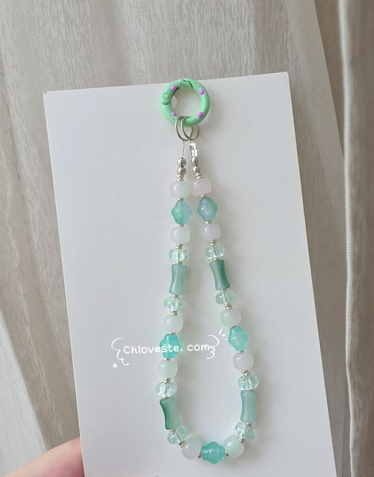 SHW phone strap ( green + purple pink theme )