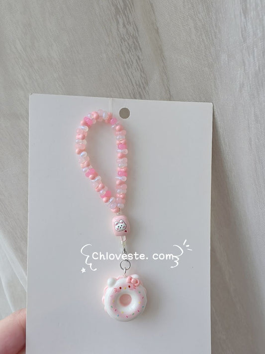 Hello kitty donut keychain