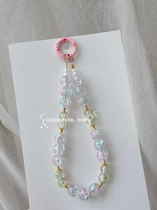 GHW phone strap ( green + blue pink )