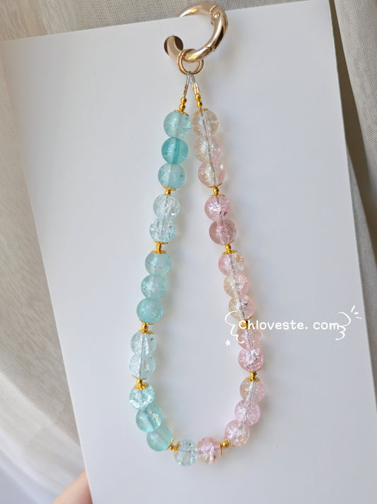 GHW phone strap ( pink + blue )